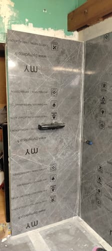 Customer photo review of Panneau PVC Mural Effet Marbre Gris – Imperméable et entretien facile