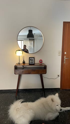 Customer photo review of Κονσόλα Εισόδου από Μασίφ Ξύλο Μάνγκο Έπιπλο Τραπέζι Γραφείο Σαλονιού ARTS IN311