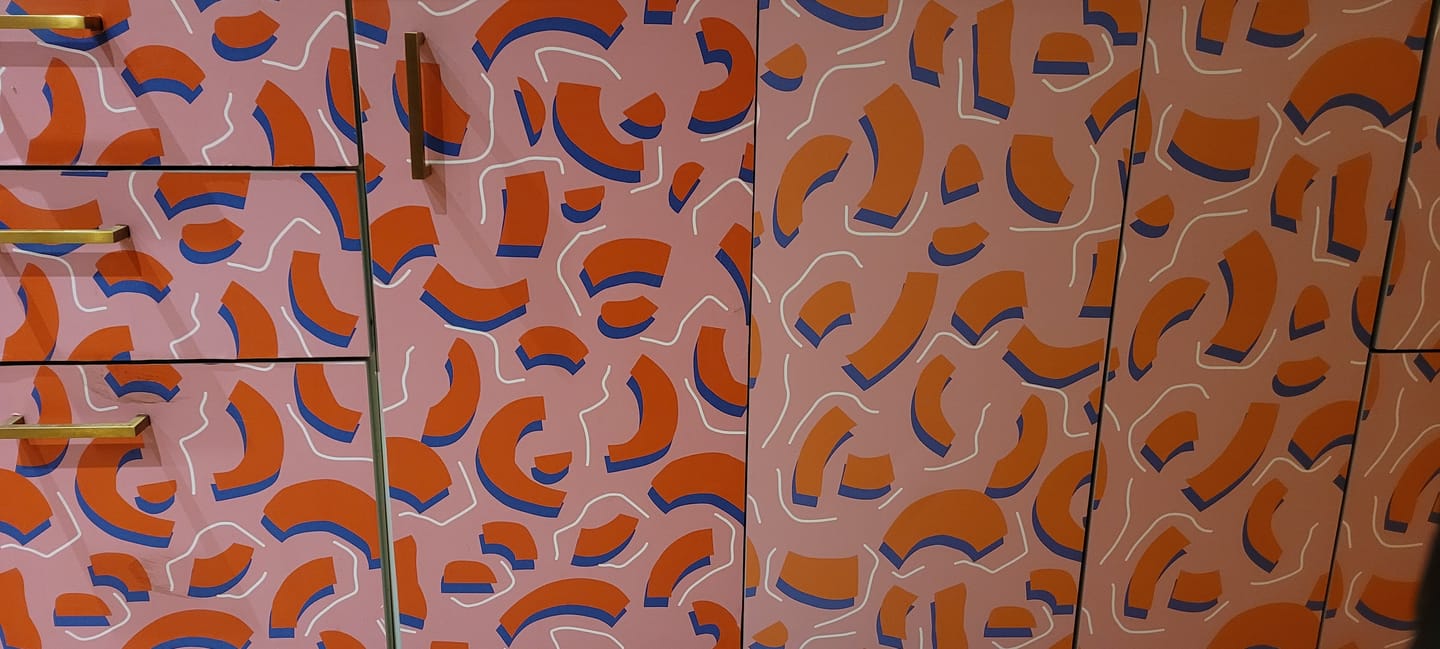 Customer photo review of Adagoad - Colourful Abstract Shape Vinyl Furniture Wrap