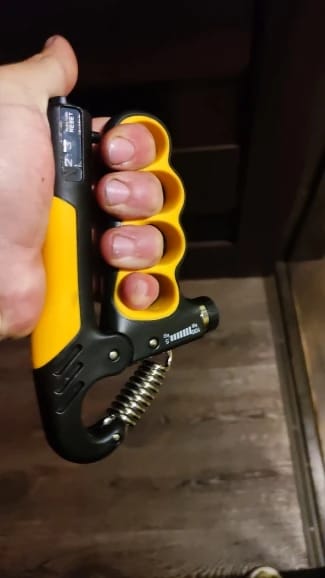 Customer photo review of SteelFlex™ Adjustable Grip Trainer – 11–220 lbs Hand Strength Builder