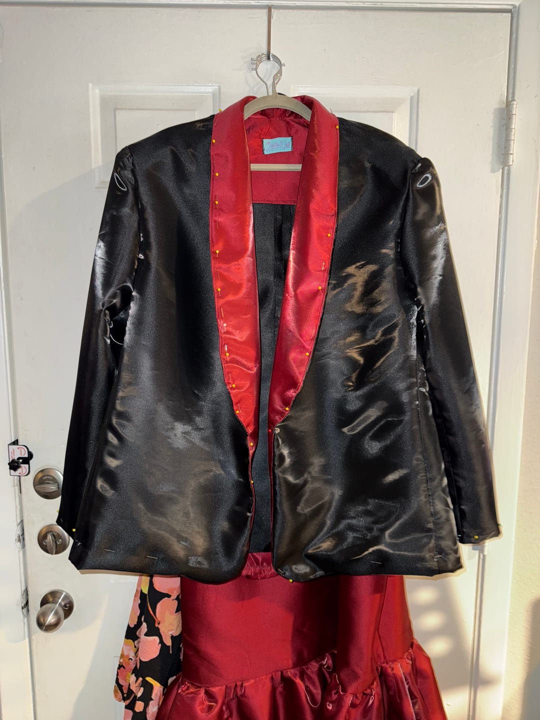Customer photo review of Black Liquid Bridal Satin