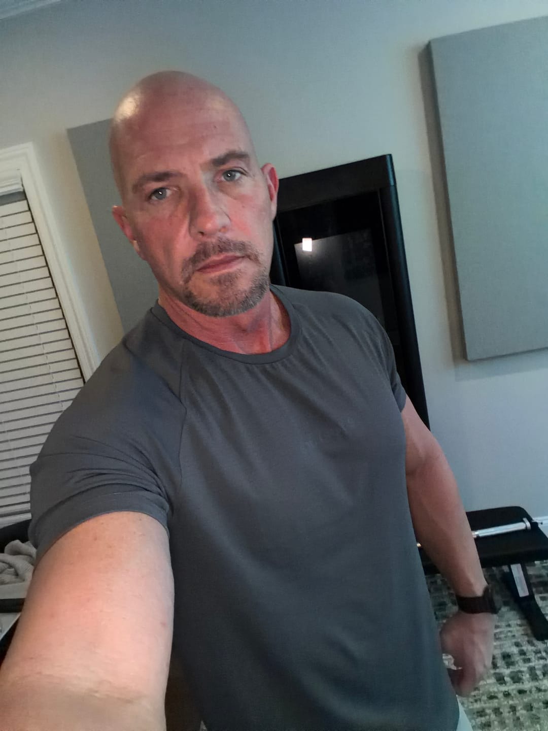 Customer photo review of Essentials Short Sleeve Athletic Fitted Tee