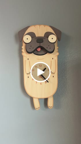 Customer video review of Penny the Pug Pendulum Clock
