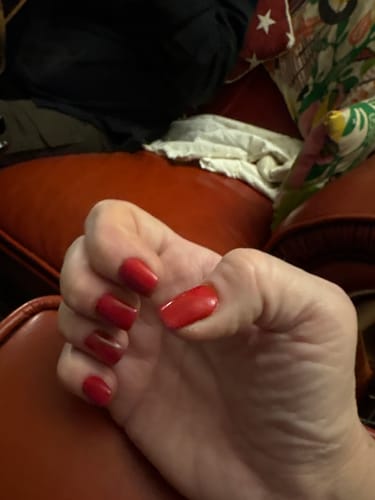 Customer photo review of Rose Red Dipping Powder