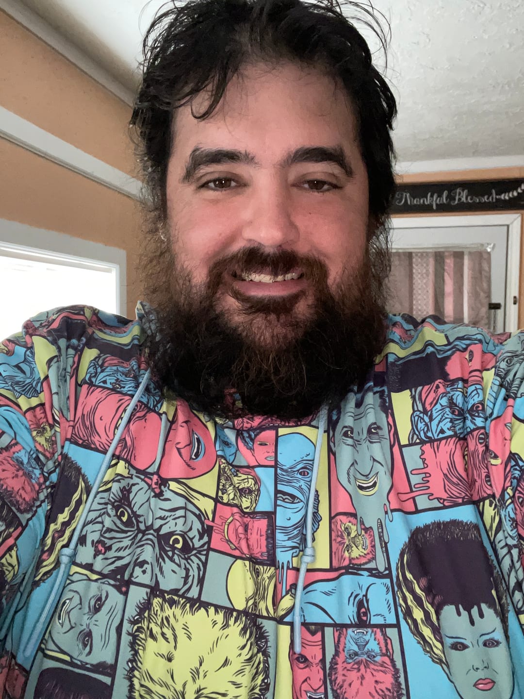 Customer photo review of Universal Monsters "Monster Drip" – Performance Hoodie