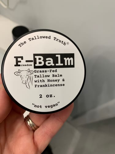 Customer photo review of F-Balm - Premium Anti-aging Tallow Balm - 2 oz.
