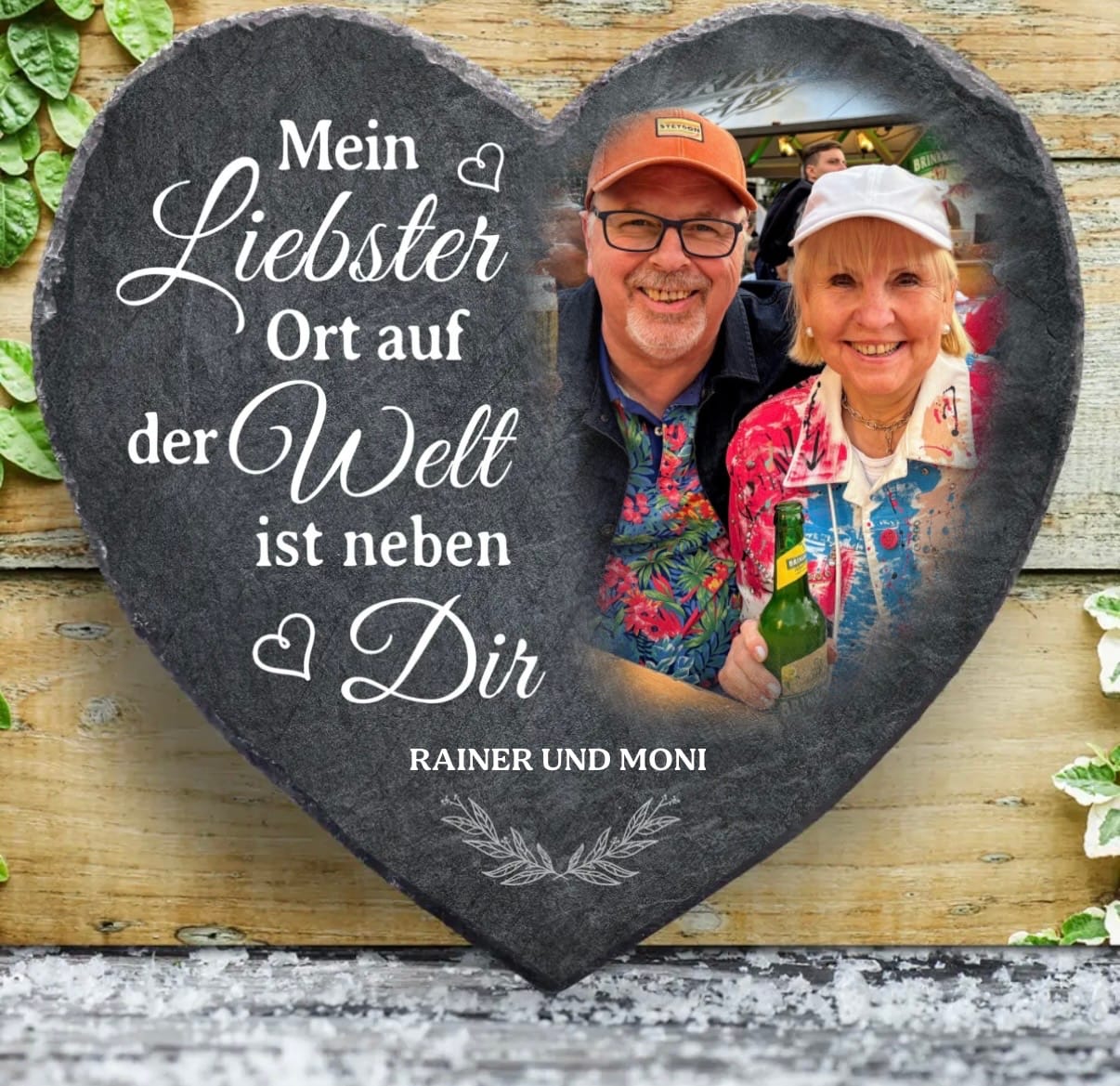 Customer photo review of Neben dir - Paar-Schieferherz