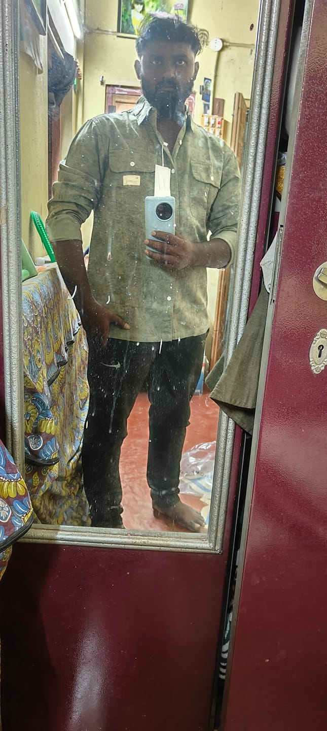Customer photo review of Green Printed Structure Shirt