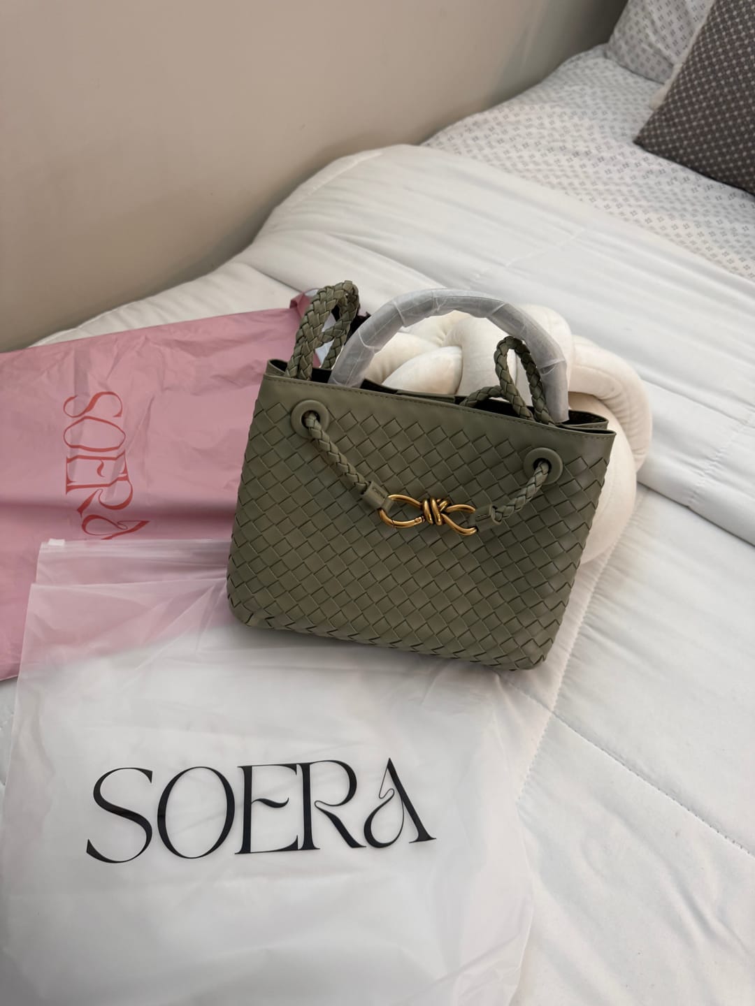 Customer photo review of Lucia Woven Bag