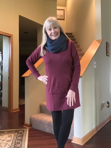 Customer photo review of Noelle Infinity Scarf - Starry Night