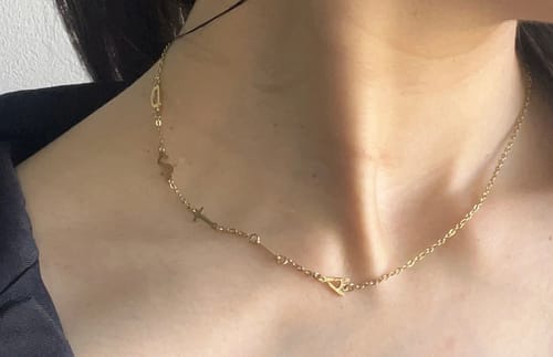 Nagisa Y. review of サイドイニシャルネックレス image 1 out of 1