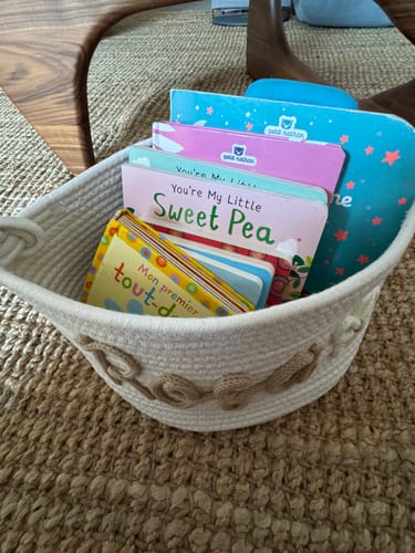 Customer photo review of Baby Knits™ Personalized Knitted Basket