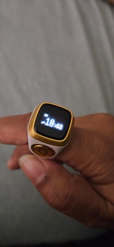 Customer photo review of ZIKR Smart Ring – White Digital Tasbih