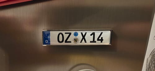Customer photo review of Kühlschrankmagnet aus Metall - Kennzeichen Deutschland - individuell personalisierbar