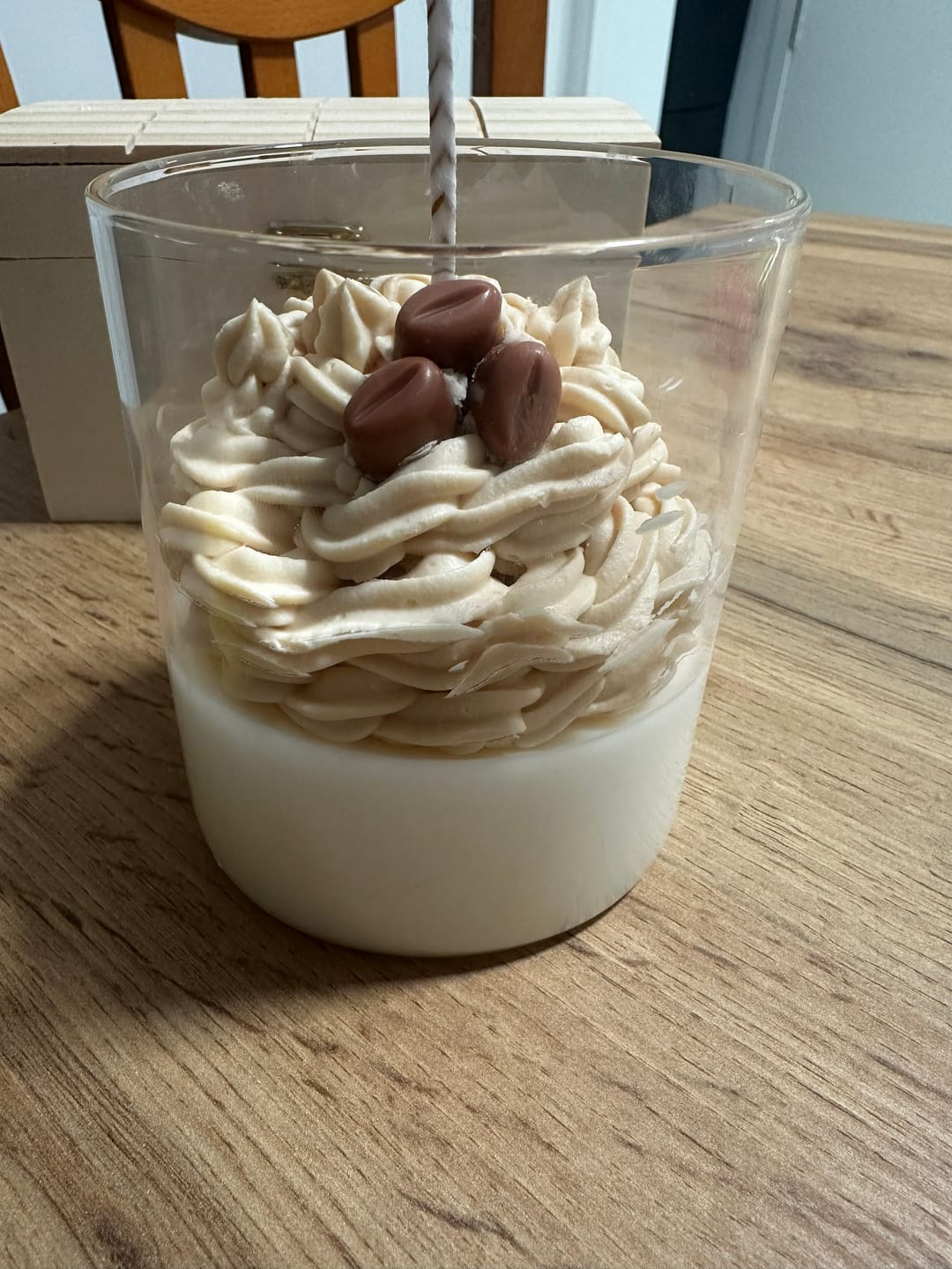 Customer photo review of Colorante líquido para velas MARRÓN