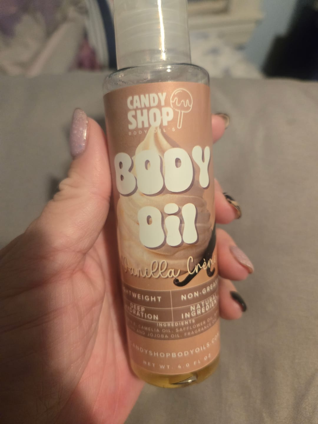 Customer photo review of Vanilla Cream Body Oil