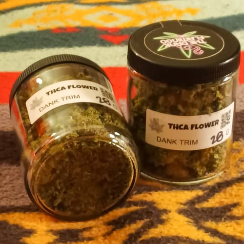 Customer photo review of Dank Gelato Trim THCA Flower