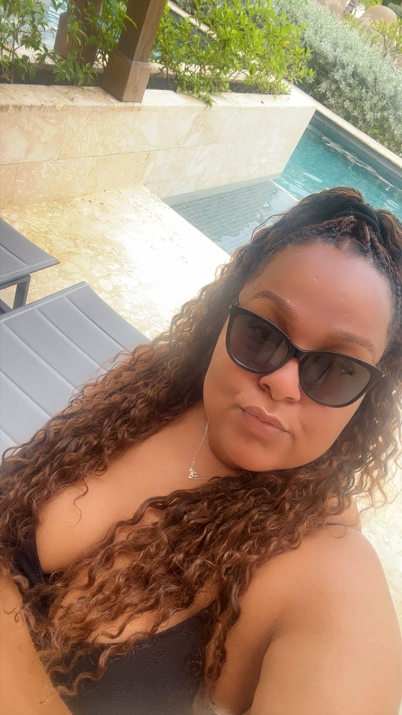 Customer photo review of #4 Medium Brown Deep Wave Bulk Hair Extensions for Braiding