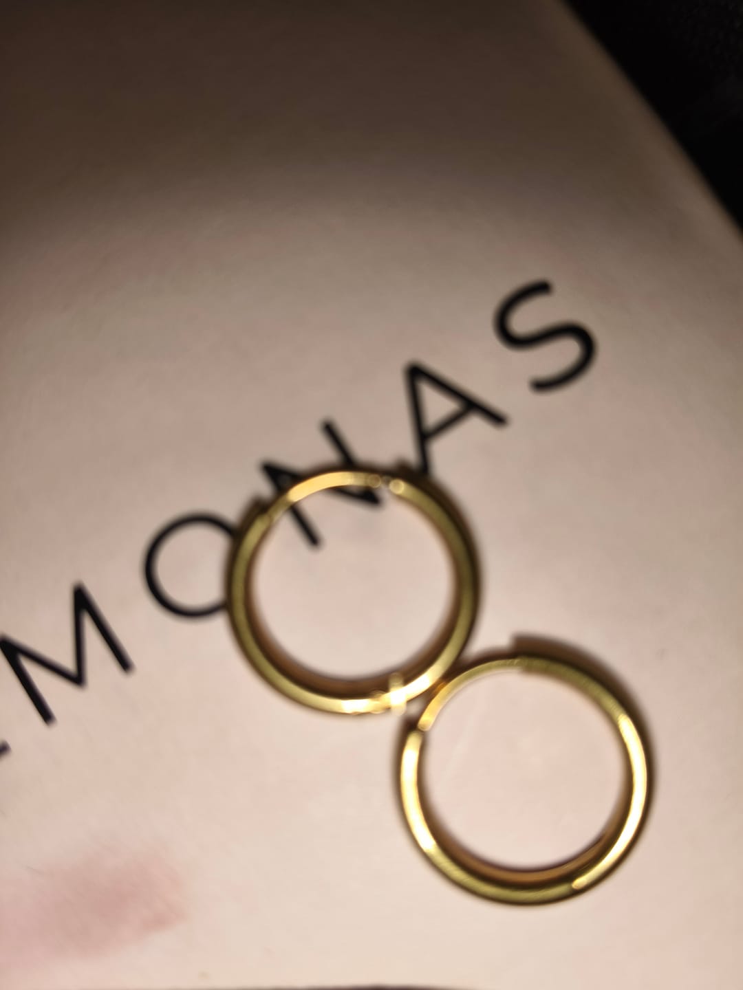 Customer photo review of Oval Shape Hoop Earrings