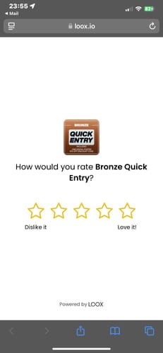 Customer photo review of Bronze Quick Entry