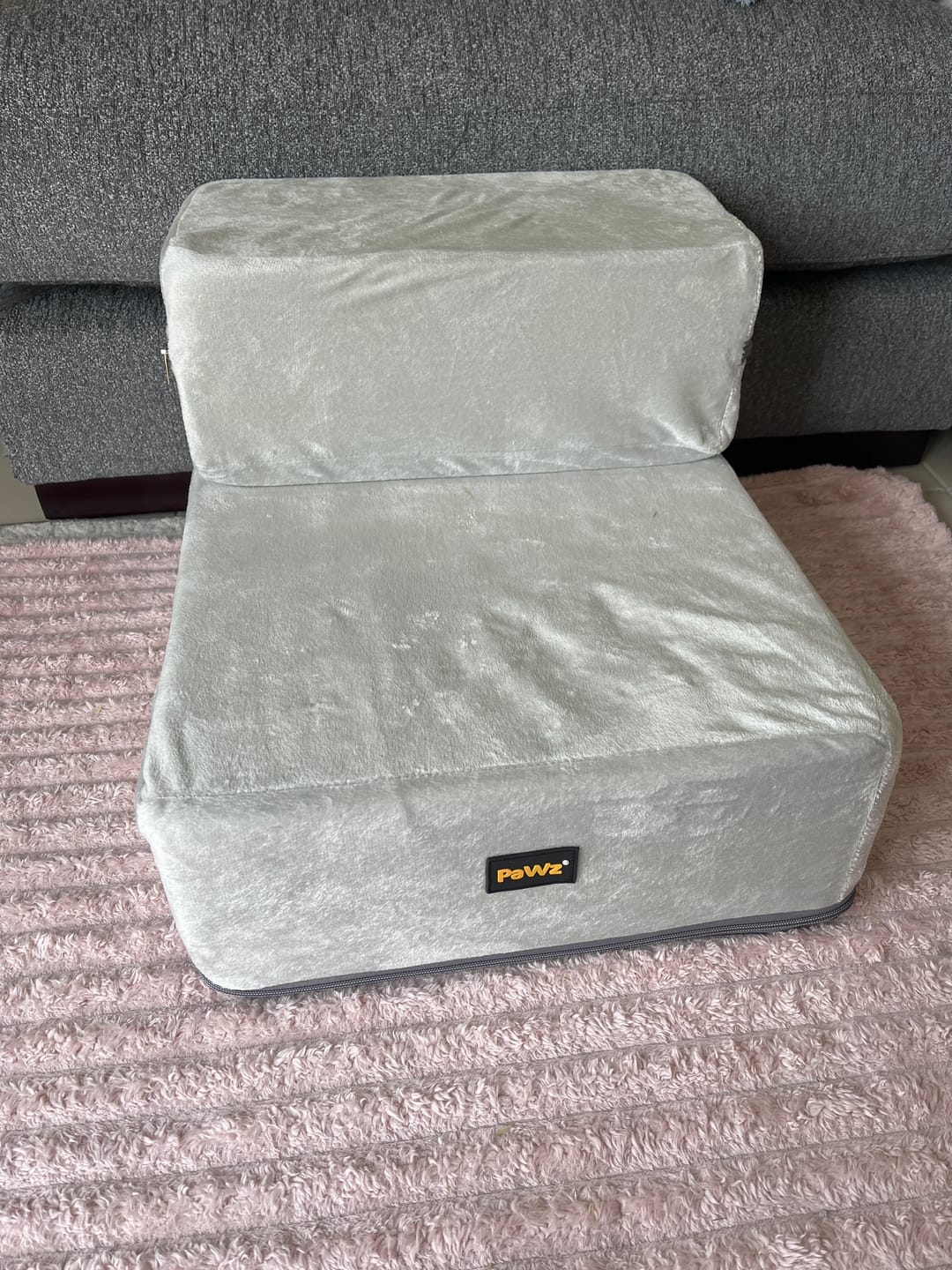 Customer photo review of Detachable Pet Stairs Light Grey