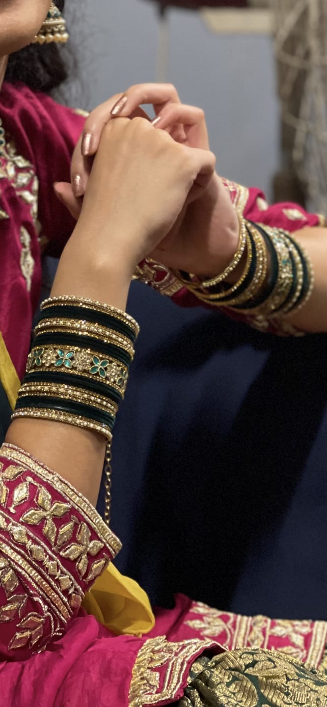 Customer photo review of Green Asian Bangles Set