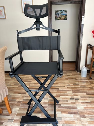 Customer photo review of Silla Director para Makeup Artist con Cabecera + Bolso para transportar
