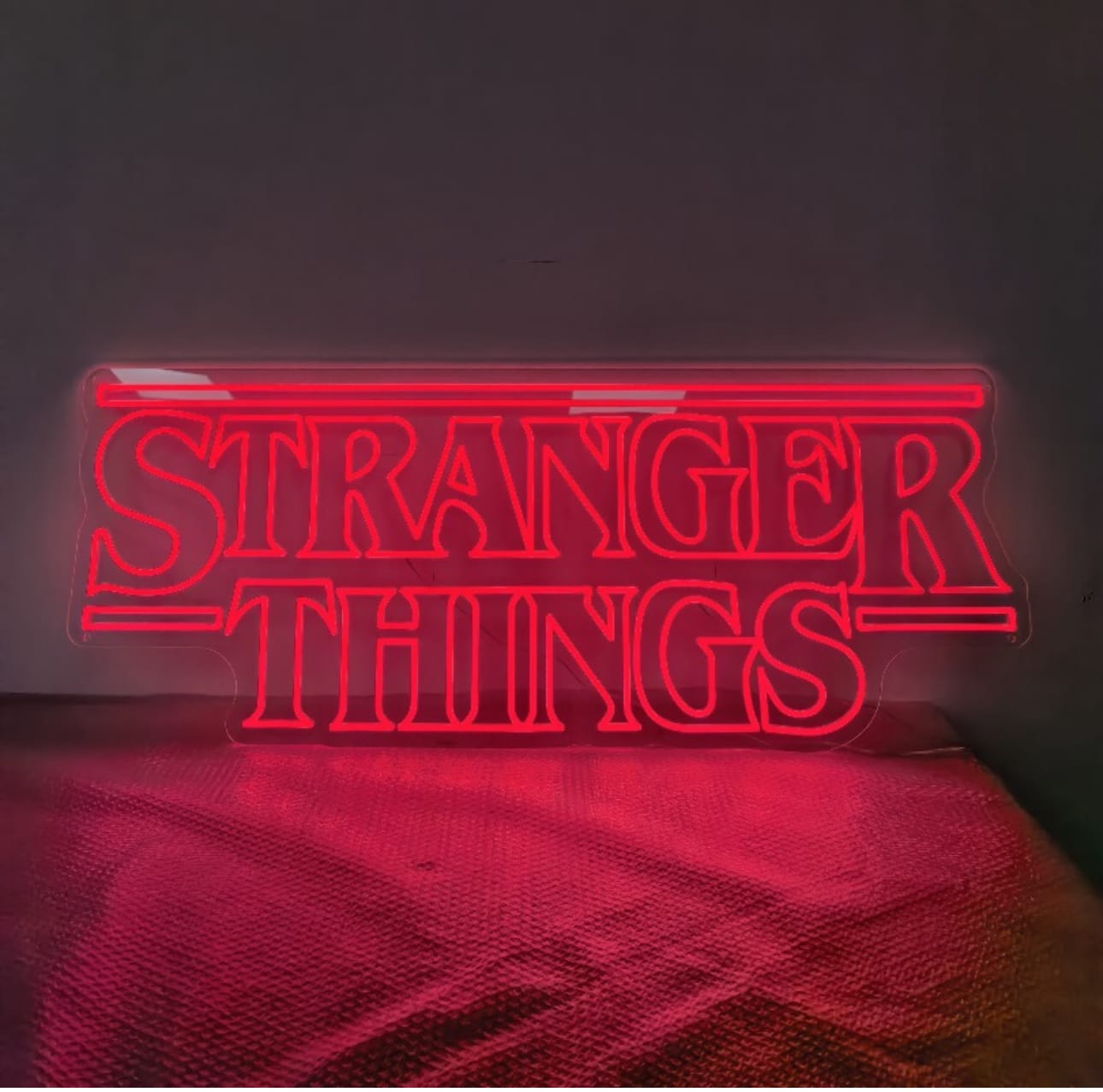 Customer photo review of Stranger Things Neon Sign
