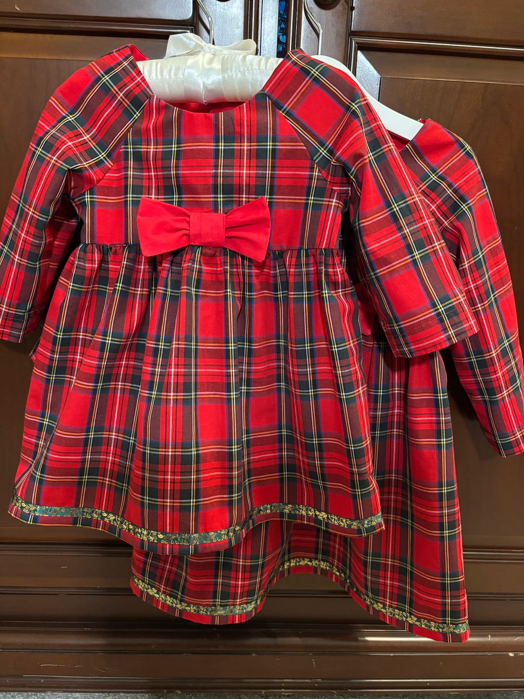 Customer photo review of Red and Black Tartan Cotton Fabric