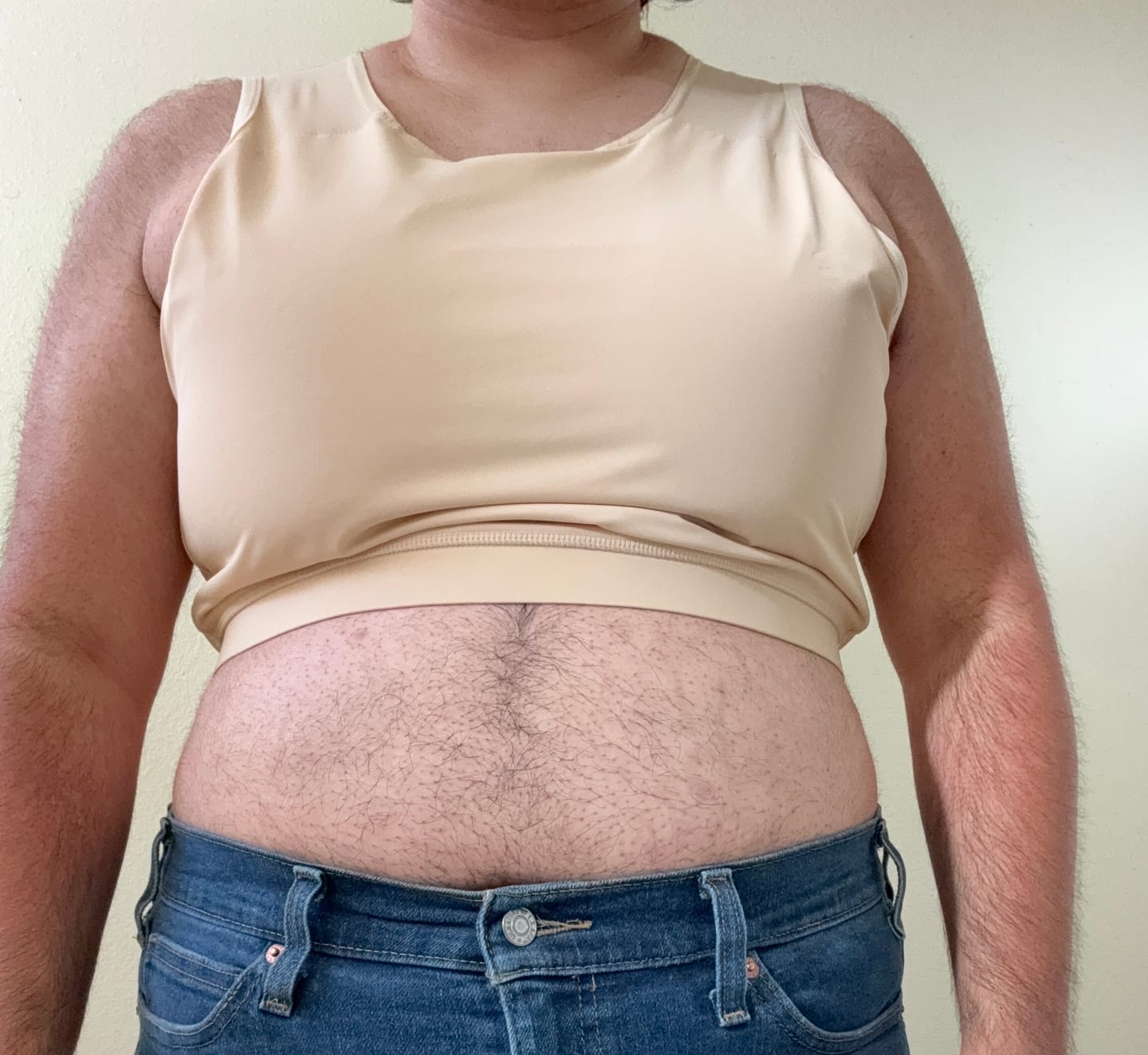 Customer photo review of Mesh Back Comfort Band Binder Beige