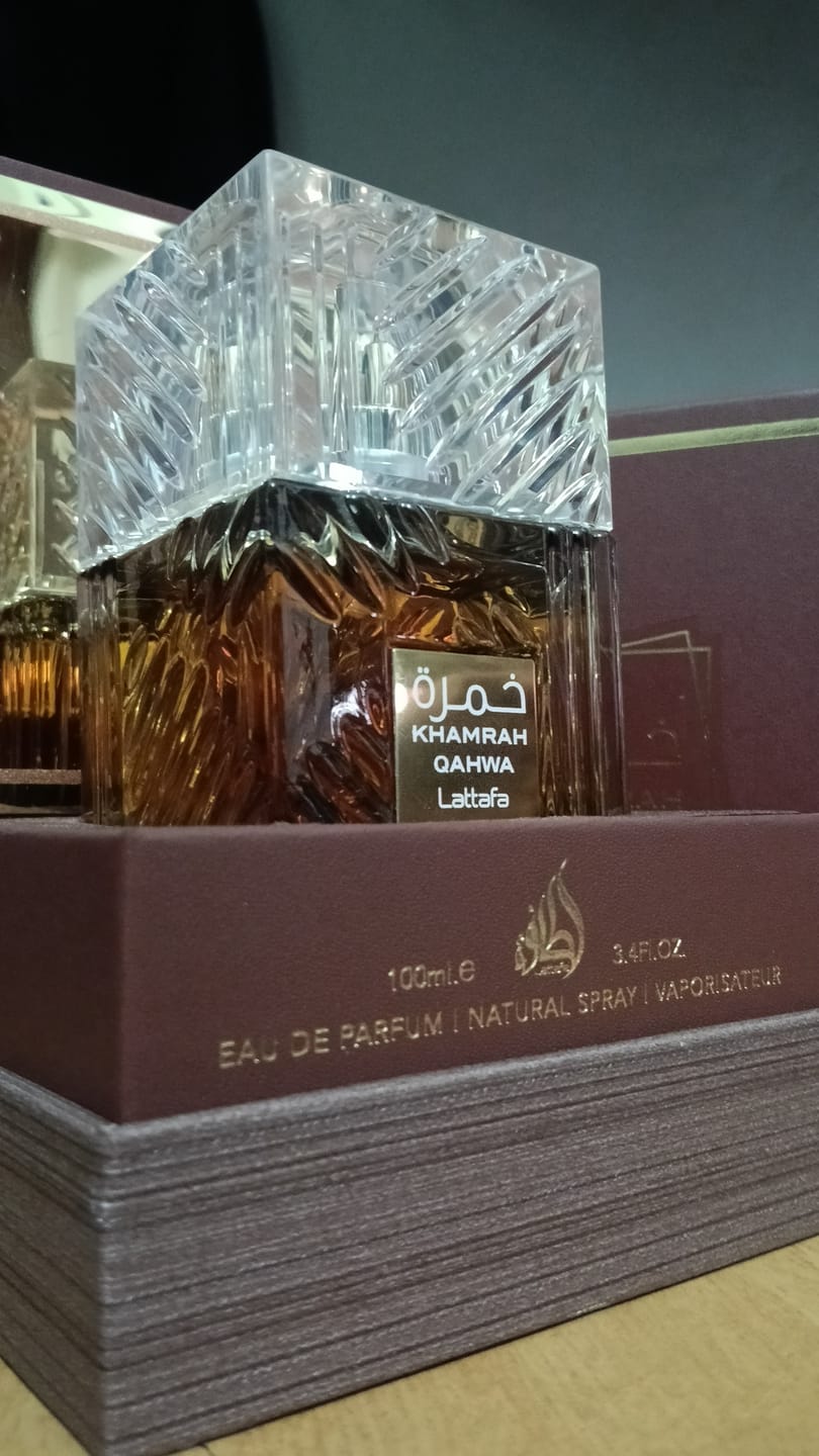 Customer photo review of Lattafa Khamrah Qahwa Eau De Parfum For Unisex