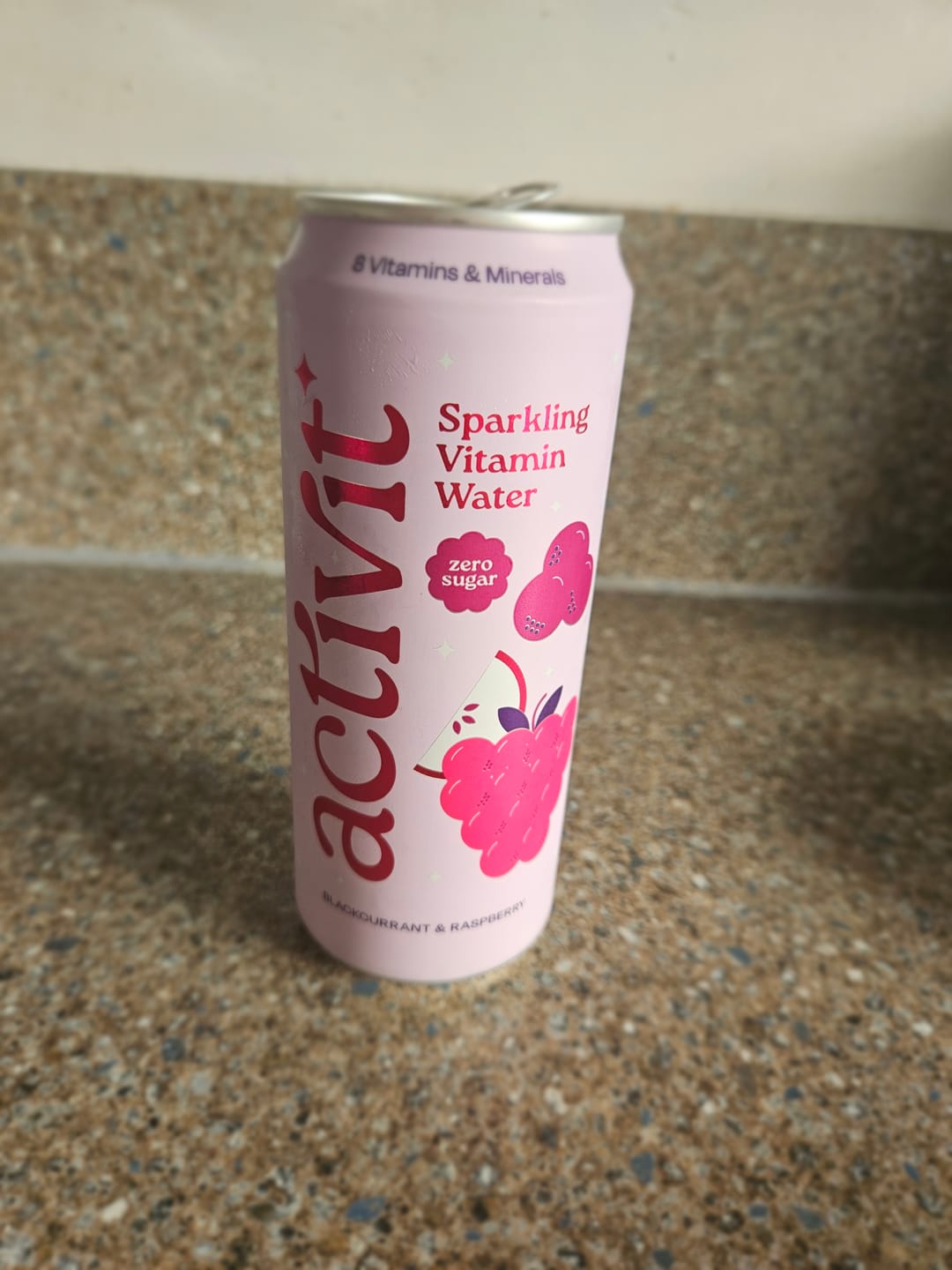 Customer photo review of Activit Blackcurrant & Raspberry - 330ml Cans