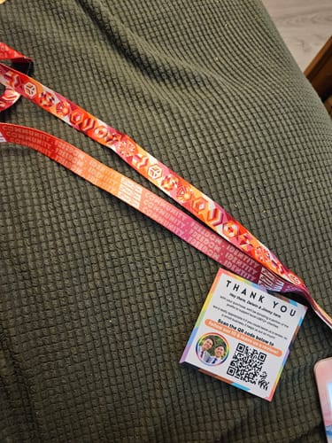 Customer photo review of Lesbian Pride Lanyard