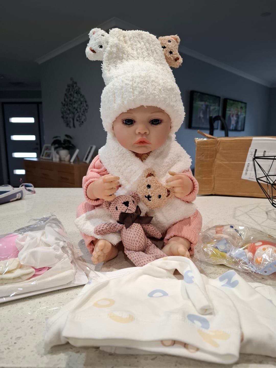 Customer photo review of Ava - Lifelike Reborn Baby Doll (20")