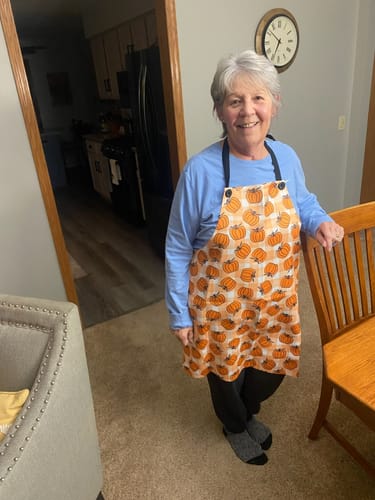 Customer photo review of Subtle F*ck Trump Autumn Pumpkin Cooking Apron