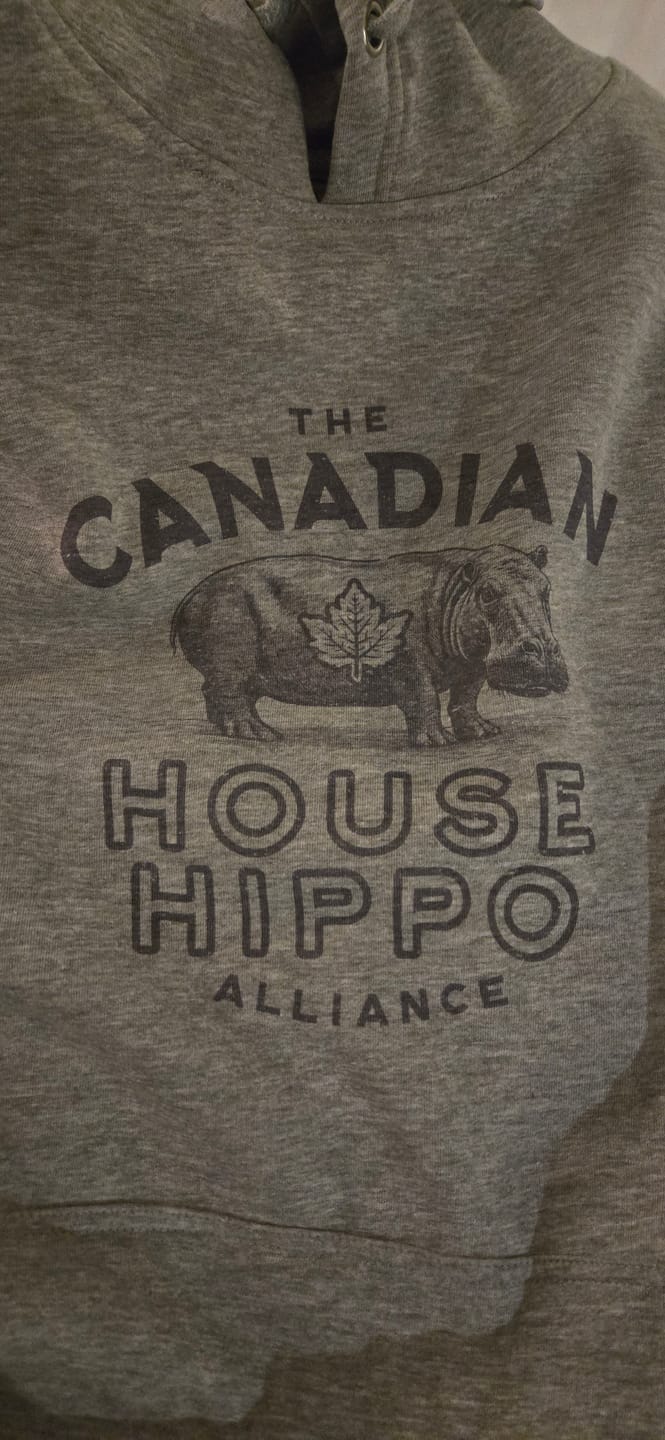 Customer photo review of Canadian House Hippo Alliance Sweatshirt or Hoodie