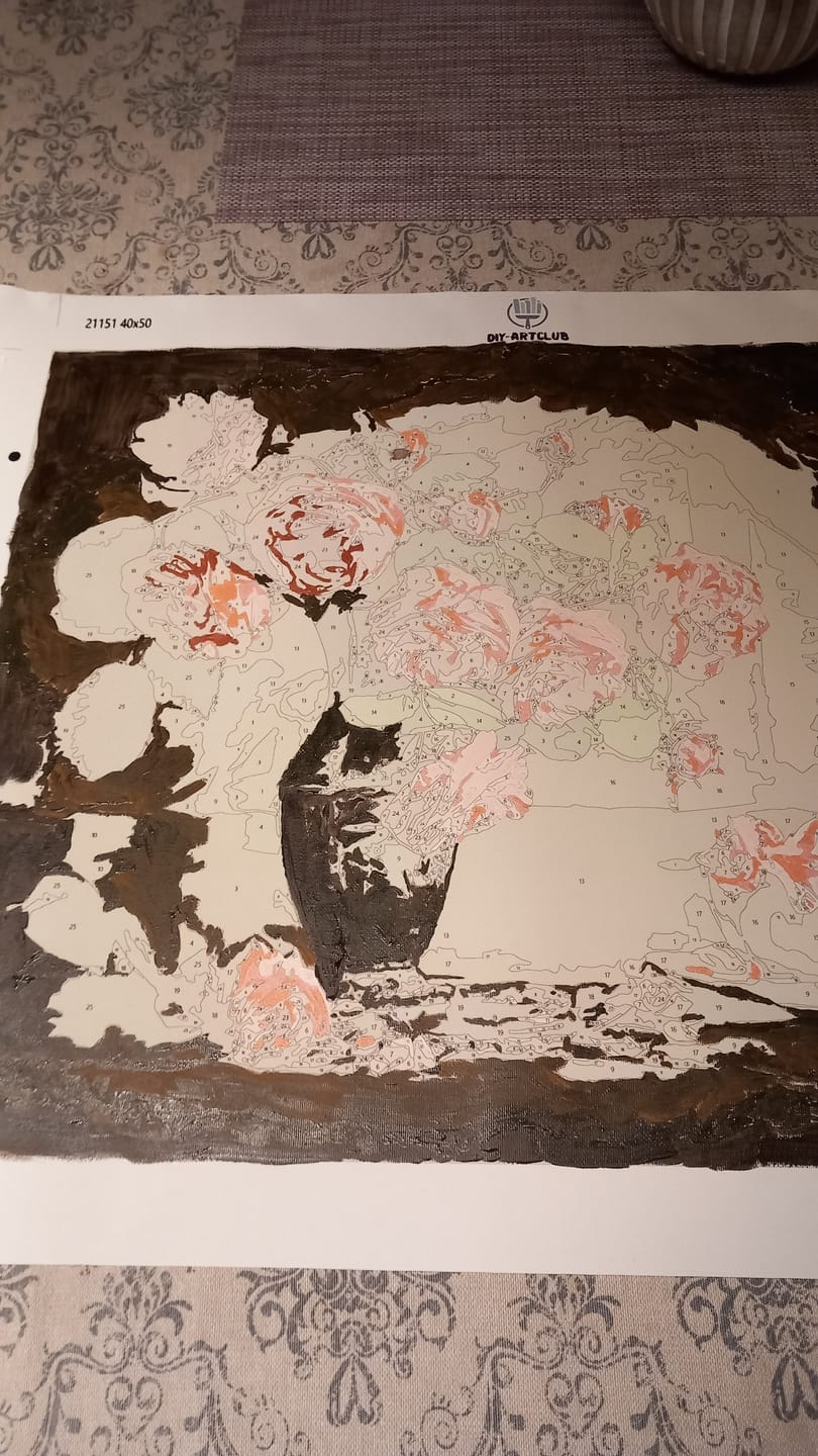 Customer photo review of Falling Flowers| Paint by Numbers