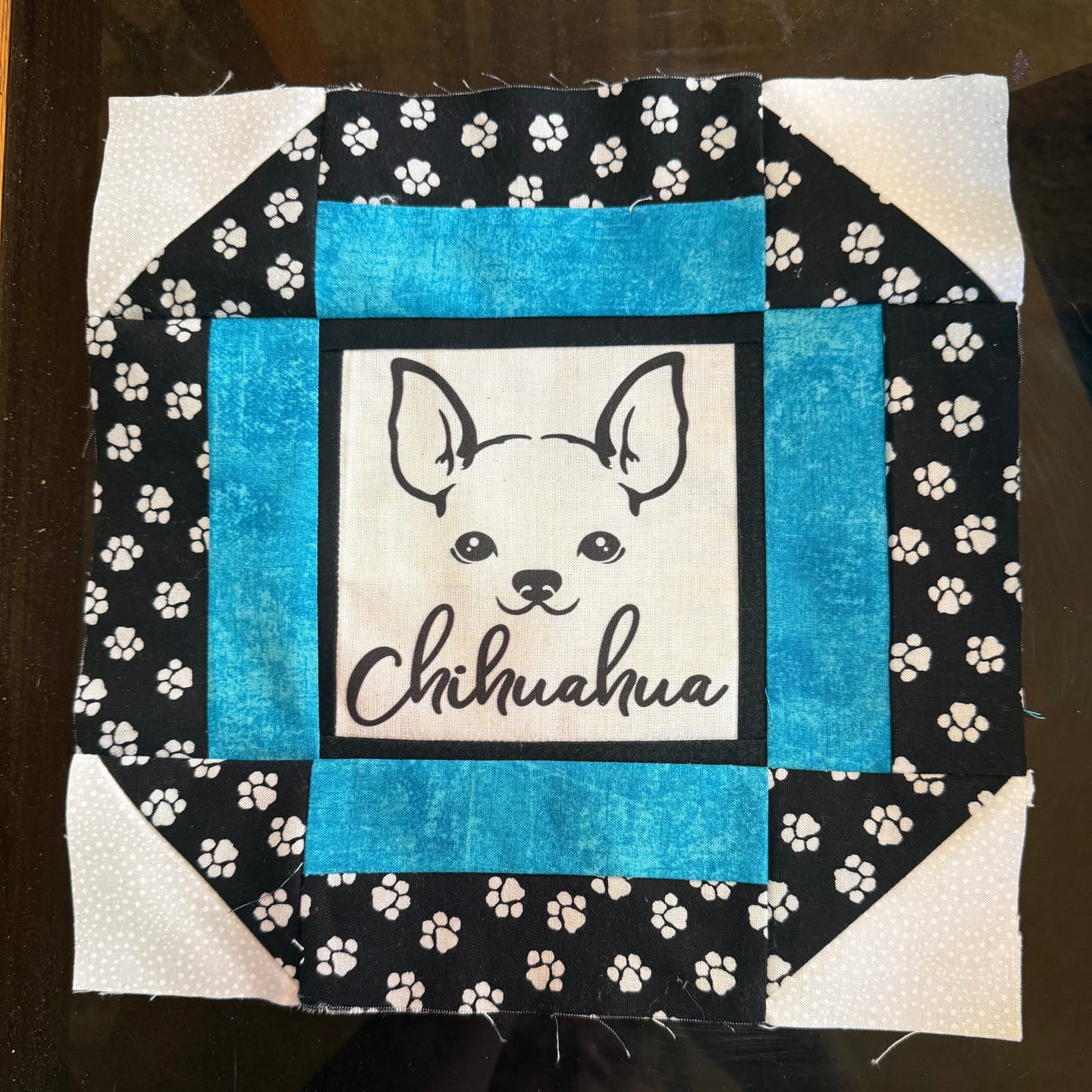 Customer photo review of Chihuahua Fabric Panel - White