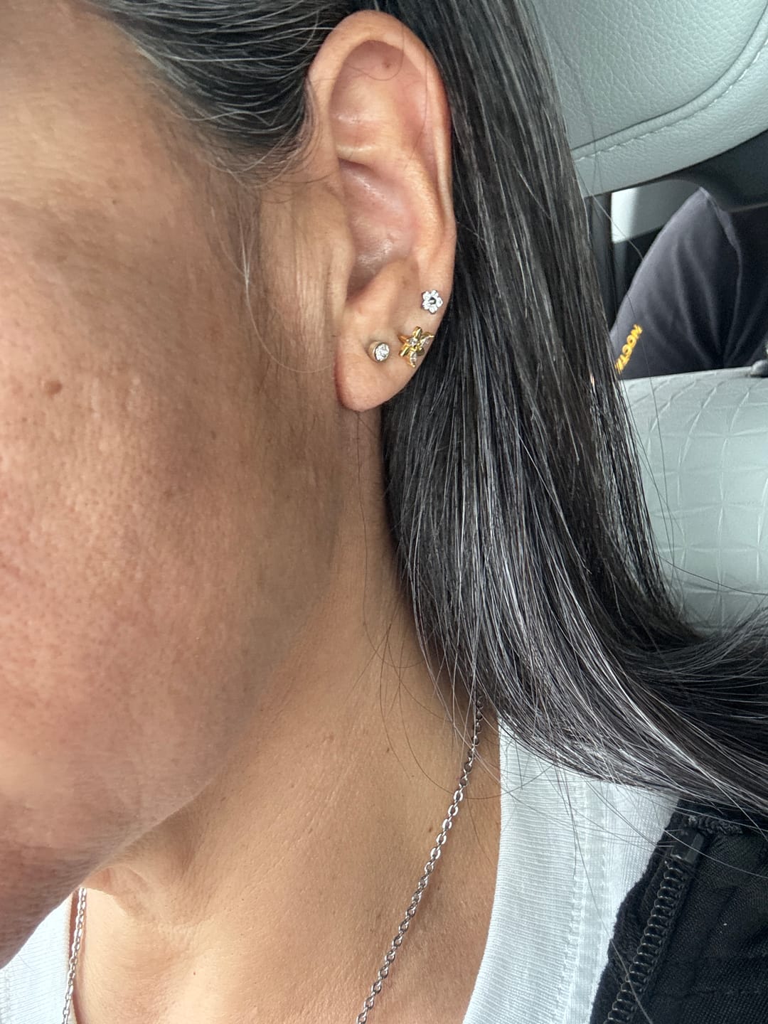 Customer photo review of Arete Acero Inoxidable Primera Perforacion