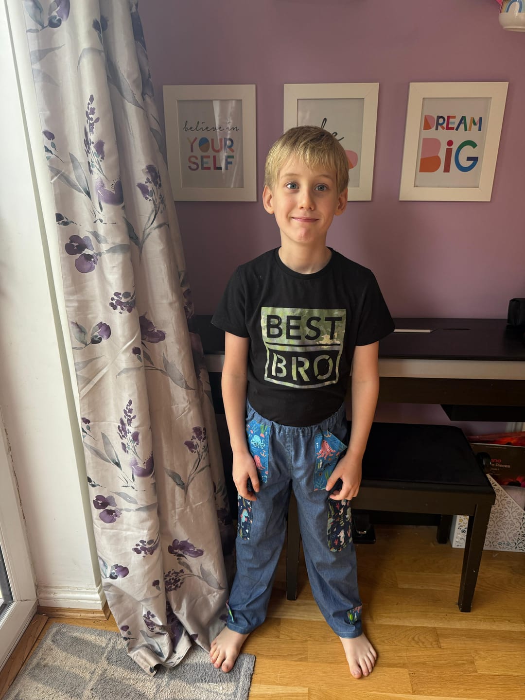 Customer photo review of Lightweight 4oz Washed Denim Fabric