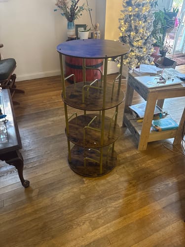 Customer photo review of Flycity 3-5 Tier Rotating Bookshelf With 360° Spinning Display