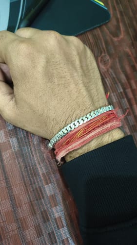 Customer photo review of Silver Warrior Mode Bracelet For Him