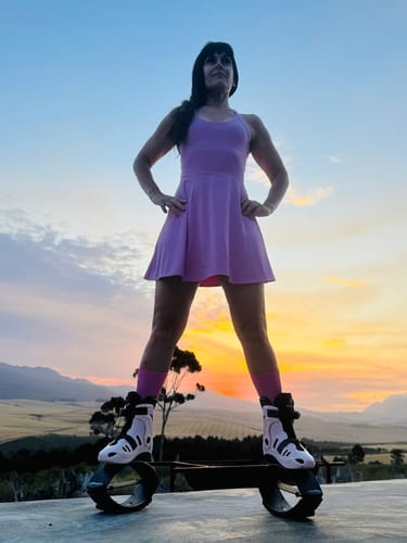 Customer photo review of Pink Activewear Dress with Stretchy Built-In Shorts & Bra