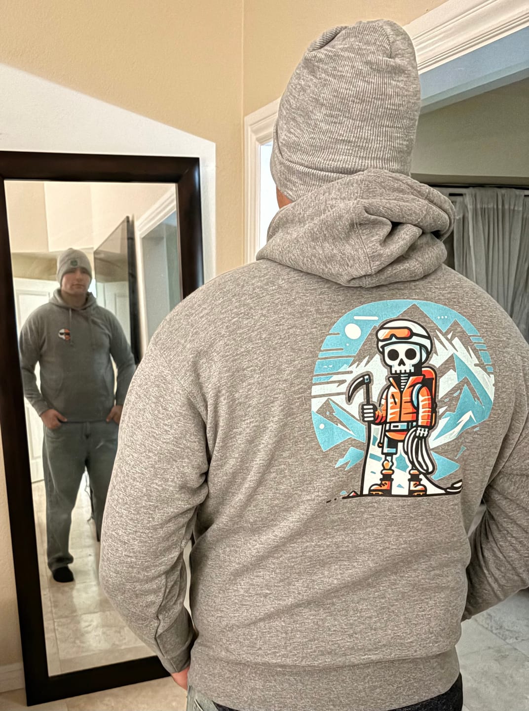 Customer photo review of Summits for Serotonin Hoodie: Comfort for a Cause