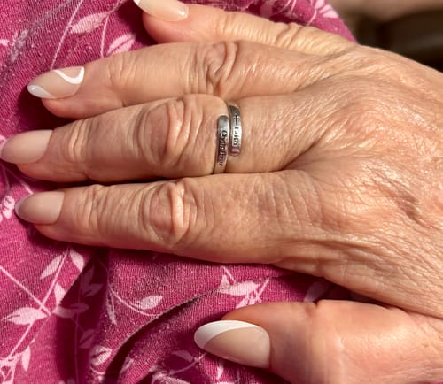 Customer photo review of The Faith Over Fear Ring