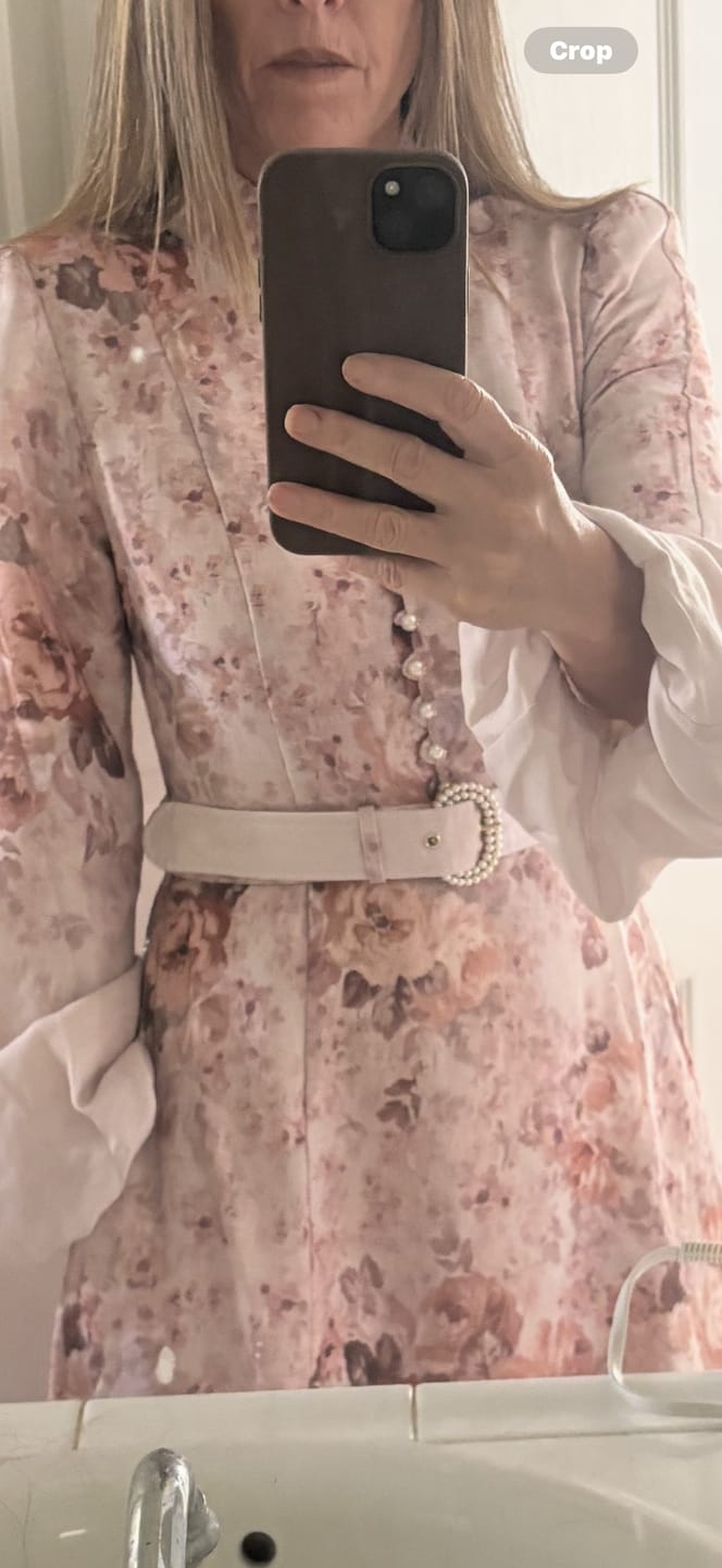 Customer photo review of Mina Floral Maxi Dress