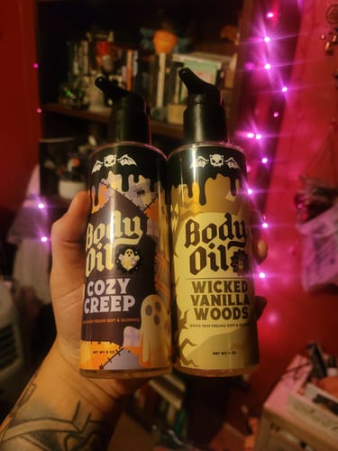 Customer photo review of Wicked Vanilla Woods Body Oil