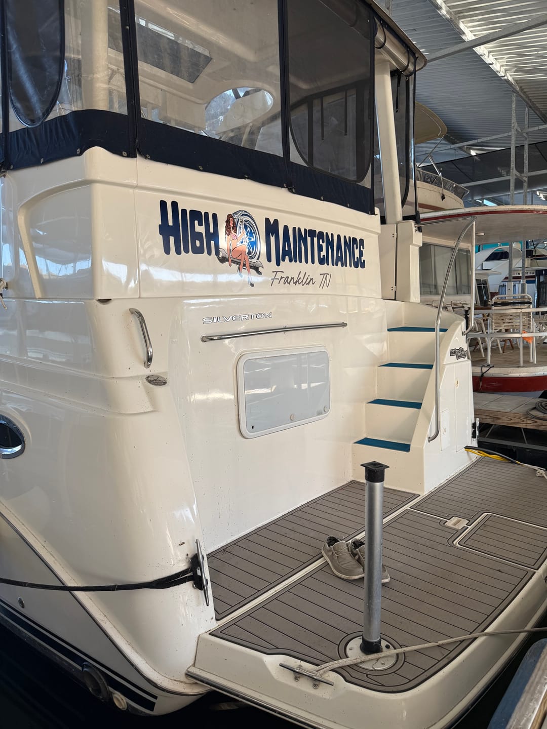 Customer photo review of Boat Logo Decal