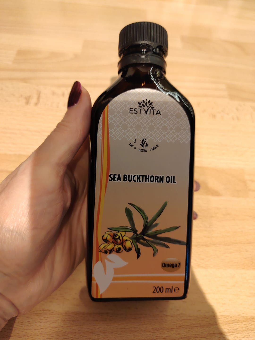 Customer photo review of Estvita Sea Buckthorn Oil 200ml