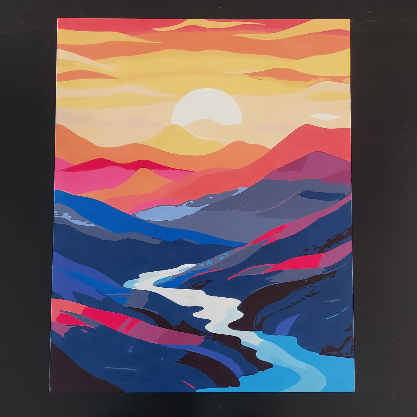 Customer photo review of Crimson Sky Mountains